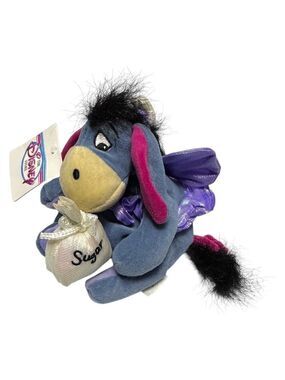 NWT 90s Disney Store SUGAR EEYORE Vintage DISNEY Mini Beanie Doll